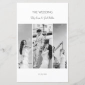 Elegant zwart-wit foto collage menu (Voorkant)