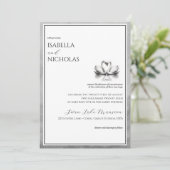 Elegant zwart-wit foto Jubileum Uitnodigen Kaart (Staand voorkant)