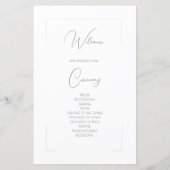 Elegant Zwart Wit Fotocollage Trouwprogramma (Achterkant)