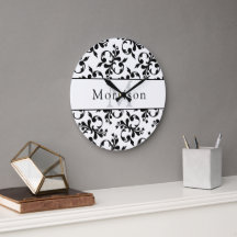 Elegant zwart-wit Frans Damaskpatroon