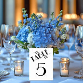 Elegant Zwart-wit, Gatsby, Tafelnummer