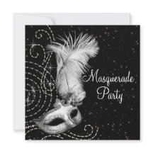 Elegant zwart-wit gemaskerd bal