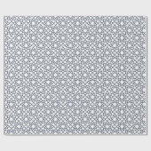 Elegant zwart wit geometrisch islamitisch patroon cadeaupapier (Vlak)