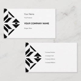 Elegant zwart-wit geometrisch ontwerp visitekaartje