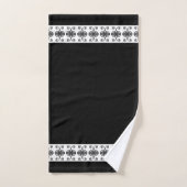 Elegant zwart-wit geometrisch patroon bad handdoek (Handdoek)