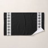 Elegant zwart-wit geometrisch patroon bad handdoek (Handdoek)