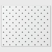 Elegant zwart wit geometrisch patroon | driehoeken cadeaupapier (Vlak)