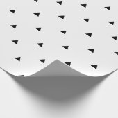 Elegant zwart wit geometrisch patroon | driehoeken cadeaupapier (Hoek)
