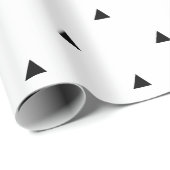 Elegant zwart wit geometrisch patroon | driehoeken cadeaupapier (Rol Hoek)