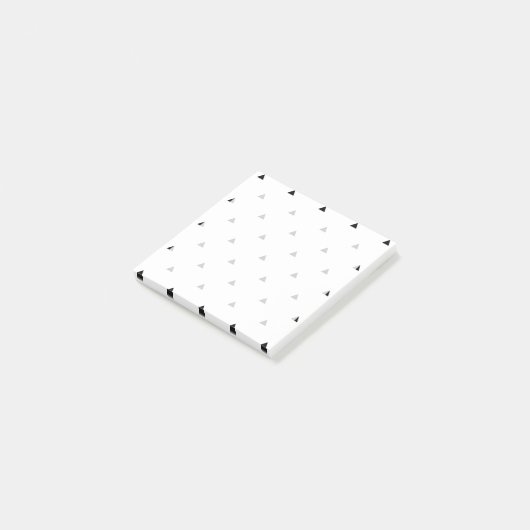 Elegant zwart wit geometrisch patroon | driehoeken post-it® notes (Schuin)