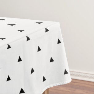 Elegant zwart wit geometrisch patroon   driehoeken tafelkleed