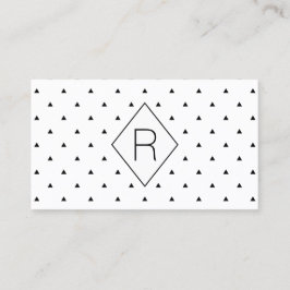 Elegant zwart wit geometrisch patroon | driehoeken visitekaartje