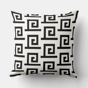 Elegant zwart-wit geometrisch patroon kussen
