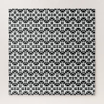 Elegant zwart-wit geometrisch patroon