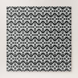 Elegant zwart-wit geometrisch patroon legpuzzel