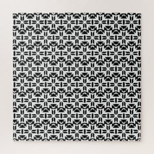 Elegant zwart-wit geometrisch patroon legpuzzel
