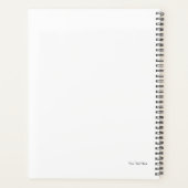 Elegant zwart-wit geometrisch patroon planner (Achterkant)