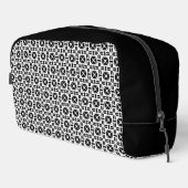 Elegant zwart-wit geometrisch patroon toilettasje (Rechterhoek)