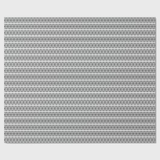 Elegant zwart wit gestreept  decoratief cadeaupapier (Vlak)