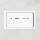 Elegant zwart-wit gestreept Visitekaartje (Achterkant)