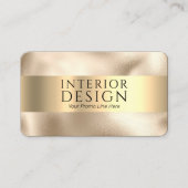 Elegant zwart-wit Gold-on-Gold-design Visitekaartje (Voorkant)