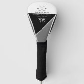 elegant zwart-wit golfheadcover (Voorkant)