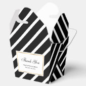 Elegant zwart wit goud bruiloft dank u bedankdoosjes (Geopend)