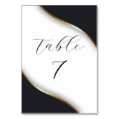 Elegant Zwart Wit Goud Bruiloft Kaart (Voorkant)