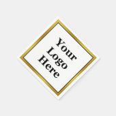 Elegant Zwart Wit Goud Business Logo Sjabloon Servet (Hoek)