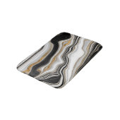 Elegant zwart wit goud marmer badmat (Gekanteld)