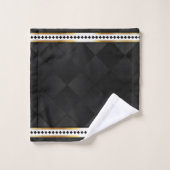 Elegant Zwart, Wit & Goud met Swirls Bad Handdoek (Wasdoekje)