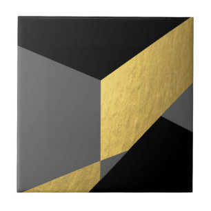 Elegant zwart-wit grijs kleurenblok tegeltje