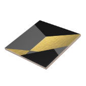 Elegant zwart-wit grijs kleurenblok tegeltje (Zijkant)