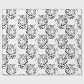 Elegant zwart-wit, groot design cadeaupapier (Vlak)