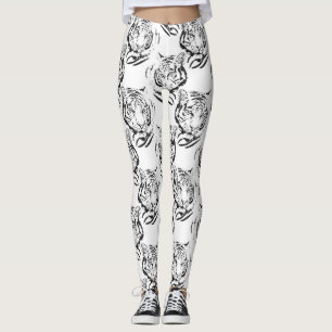 Elegant zwart-wit, groot design leggings