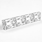 Elegant zwart-wit, groot design naambordje