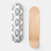 Elegant zwart-wit, groot design persoonlijk skateboard (Voorkant)