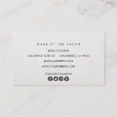 Elegant Zwart wit Haarstylist Schaar Minimalist Visitekaartje (Achterkant)