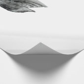 Elegant zwart-wit handbeschilderd waterverf-zwaan cadeaupapier (Hoek)