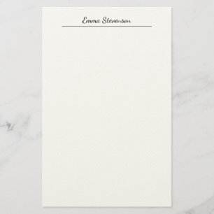 Elegant Zwart & Wit Handgeschreven Professioneel Briefpapier