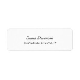 Elegant Zwart & Wit Handschrift Professioneel Etiket