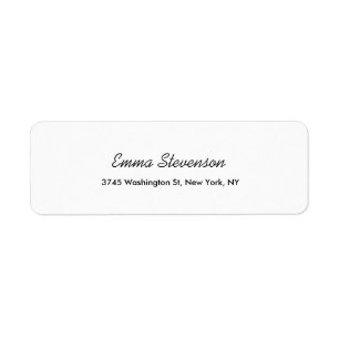 Elegant Zwart & Wit Handschrift Professioneel Etiket