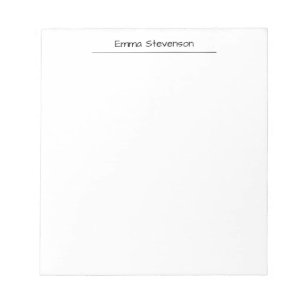 Elegant Zwart & Wit Handschrift Professioneel Notitieblok