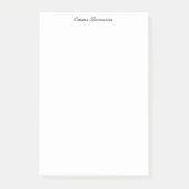 Elegant Zwart & Wit Handschrift Professioneel Post-it® Notes (Voorkant)