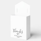 Elegant Zwart Wit Huwelijksgunst Geschenkdoos Bedankdoosjes (Geopend)