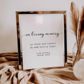 Elegant zwart-wit in liefdevol geheugenteken poster