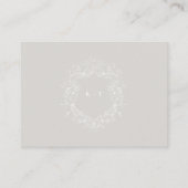 Elegant Zwart Wit Informatie Bruiloft Informatiekaartje (Achterkant)