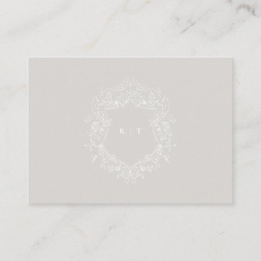 Elegant Zwart Wit Informatie Bruiloft Informatiekaartje (Achterkant)