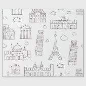 elegant zwart-wit inpakpapier (Vlak)