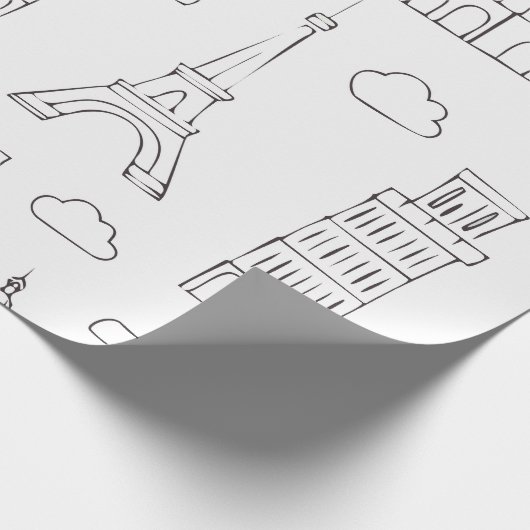 elegant zwart-wit inpakpapier (Hoek)